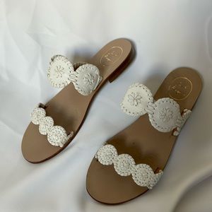 Jack Rogers Lauren white sandals 9.5 M